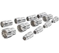 Vigor Jeu de douilles 1/4\ (6.3 mm) 17 pièces V1897