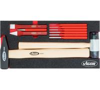 Vigor Jeu de pinces, de marteaux et de burins - V5006