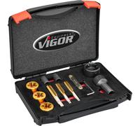 VIGOR Jeu de taraudage "V7181" pour vis de roues dans le plastique