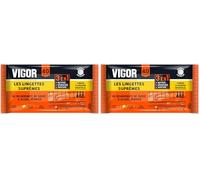 Vigor Les Lingettes Suprêmes x40 | Nettoie, Dégraisse et Parfume | Formule au Bicarbonate de Soude & Alcool Ménager | Parfum Citron | X40 Lingettes (Lot de 2)