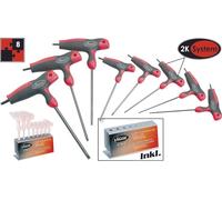 Vigor pour l'atelier Jeu de clés mâles coudées 8 pièces 6 pans intérieurs (TX)