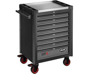 VIGOR Servante d'atelier vide Series L V1901-X à 8 tiroirs, plateau de travail en acier inoxydable, revêtu par pulvérisation, capacité de charge de 500 kg, avec poignée, verrouillage centralisé, 723 x