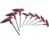 Vigor V1410 Jeu de 8 tournevis Torx à poignée en T avec support
