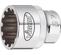Vigor Blinky Douille 12 pans extérieurs 9 mm V1982 – 25 mm – Carré 1/4" (6,3 mm)