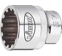 Vigor Blinky Douille 12 pans extérieurs 19 mm V1997 Longueur 38.1 mm 1/2" (12.5 mm) 1 pc