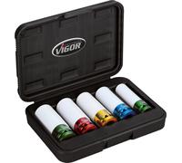 VIGOR V2257 Jeu de clés à douilles à chocs ∙Carré creux 1/2 pouce (12,5 mm) ∙ Profil hexagonal externe ∙ 15 - 22 ∙ Nombre d'outils : 5