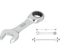 Vigor Blinky Clé à cliquet V2833 Modèle court Chrome 1 pièce