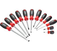 VIGOR V4655 Jeu de tournevis ∙Profil fendu, profil Phillips (PH) ∙ 0.6 x 3 - 1.6 x 10 - PH0 - PH3 ∙ Nombre d'outils : 11