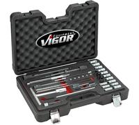 ViGOR V4941N Kit de nettoyage de puits d'injection, pour moteurs diesel à injection directe et Common Rail, y compris couronnes de centrage et bouchons, pour injecteurs Bosch et Delphi'.
