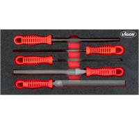 VIGOR V5072 Jeu de limes ∙393 mm x 188 mm x 35 mm ∙ Nombre d'outils : 5