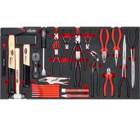 VIGOR V5638N Jeu de burins ∙ marteaux ∙ pinces pour série XL ∙750 mm x 393 mm x 35 mm ∙ Nombre d'outils : 29
