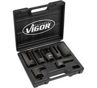 VIGOR V5676 Jeu de sondes Lambda ∙Carré creux 3/8 pouces (10 mm), Carré creux 1/2 pouce (12,5 mm) ∙ Profil hexagonal double extérieur, Profil hexagonal extérieur ∙ Nombre d'outils : 7