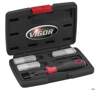ViGOR V6030 Jeu de racloirs I Jeu de 16 lames de différentes largeurs, y compris des lames de rechangeI Outil pour enlever les plaquettes, autocollants, vignettes ou dans la cuisine et le ménage'.