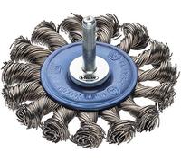 Vigor V6806 Brosse à disque en forme de tête Ø 75 mm Diamètre de la tige 6 mm Argent