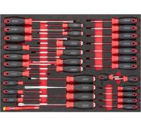 VIGOR V6813 Jeu de tournevis ∙0.5 x 3 - 1.6 x 10 - PH0 - PH3 - T6 - T40 ∙ Nombre d'outils : 34