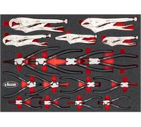 VIGOR V6816N Jeu de pinces ∙563 mm x 393 mm x 35 mm ∙ Nombre d'outils : 17