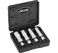 Vigor V7002/4 Jeu de clés à douille pour bougies dallumage