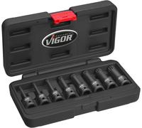 Vigor V7018 Jeu de tournevis à dents multiples 1/2"