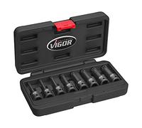 Vigor V7018 Jeu de tournevis à dents multiples 1/2"
