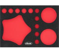 VIGOR V7270-L Plateau en mousse souple ∙ vide ∙393 mm x 282 mm x 35 mm