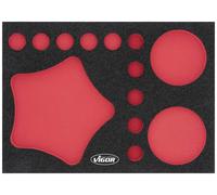 VIGOR V7270-L Plateau en mousse souple ∙ vide ∙393 mm x 282 mm x 35 mm