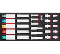 VIGOR V7323 Jeu de clés à douilles ∙10 - 22 - E10 - E22 ∙ Nombre d'outils : 26