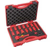 ViGOR VDE Jeu de douilles V3343 I Entraînement : Carré extérieur 1/2 pouce I Isolé I Jeu de 14 pièces'.