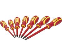 Vigor VDE Jeu de tournevis 7 pièces vis à fente, cruciforme Phillips