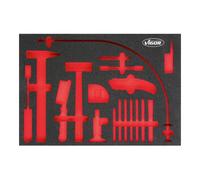 VIGOR VIGOR 3/3+ Insert en mousse souple Set marteau, burin, chasse-goupille, vide V4510 Quantité:1
