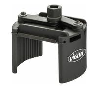 VIGOR V4415 Clé à filtre à huile ∙ 115 - 140 mm ∙ universelle ∙ Hexagone extérieur 24 mm, carré creux 1/2 pouce (12,5 mm) ∙ 115 - 140
