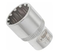 VIGOR VIGOR Douille à empreinte multiprofil 6,3 mm (1/4"), carré creux 13 mm, L 25 mm V1986 Quantité:1