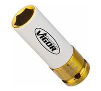 VIGOR VIGOR Douille d’impact à carré intérieur 12,5 = 1/2 pouce V2473, profil hexagonal extérieur 19, longueur totale 85 mm Quantité:1