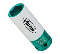 VIGOR VIGOR Douille d’impact à carré interne 12,5 = 1/2 pouce V2475, profil hexagonal extérieur 22, longueur totale : 85 mm Quantité:1