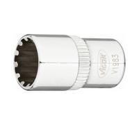 Douille 12 pans extérieurs 10 mm Longueur: 25 mm Vigor V1983 Propulseur: 1/4\ (6.3 mm)