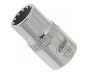 VIGOR VIGOR Douille multiprofil à entraînement carré creux 6,3 mm (1/4"), 8 mm, L 25 mm V1981 Quantité:1