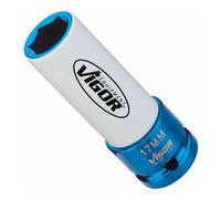 VIGOR VIGOR Douille pour hoc 1/2" carré intérieur 12,5 mm, hexagone extérieur 17 mm, L totale 85 mm Quantité:1