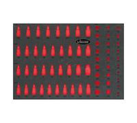 VIGOR VIGOR Insert en mousse souple 1/1, set d’embouts pour clés à douille, vide V2838 Quantité:1