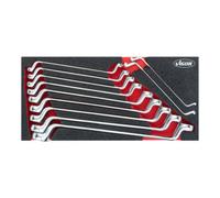 VIGOR VIGOR Jeu de clés à anneau doubles V6722 profil hexagonal extérieur double 6 x 7 - 25 x 28 mm, 11 pièces Quantité:1