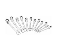 VIGOR VIGOR Jeu de clés mixtes à cliquet articulé V2818, 12 pièces Quantité:1