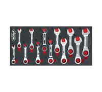 VIGOR VIGOR Jeu de clés mixtes à cliquet courtes 8 - 19 12 Quantité:1