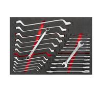 VIGOR VIGOR Jeu de clés mixtes et à anneaux doubles V6808, 24 pièces Quantité:1