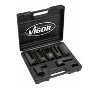 VIGOR V5676 Jeu de sondes Lambda ∙Carré creux 3/8 pouces (10 mm), Carré creux 1/2 pouce (12,5 mm) ∙ Profil hexagonal double extérieur, Profil hexagonal extérieur ∙ Nombre d'outils : 7
