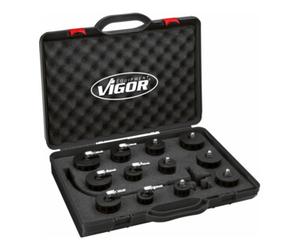VIGOR VIGOR Kit d’extracteurs Turbosystem pour systèmes à clic V4192, 12 outils Quantité:1