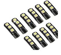 VIGORFLYRUN PARTS LTD 10 Pcs T10 194 168 W6W 6SMD 5050 Voiture LED Ampoule Xenon Blanc pour Voiture Queue Lumière Côté Parking Dôme Porte Carte Lumière