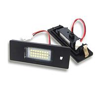 VIGORFLYRUN PARTS LTD 2Pcs LED Lumière de Plaque d'immatriculation, Canbus sans Erreur Blanc 6000K 18SMD LED Lumière pour E81 E87 E63 E64 E89 Z4 F20 F21 DXY88