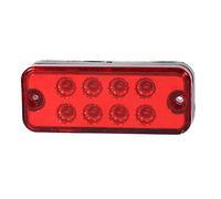 VIGORFLYRUN PARTS LTD 4Pcs Feux de Gabarit Latéraux, Indicateur de Position, 8 LED Feux De Côté pour 24V Remorque Camion Lorry Caravan Bus - Rouge