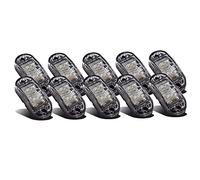 VIGORFLYRUN PARTS LTD Feux de Gabarit Latéraux, Indicateur de Position, 2 LED Feux De Côté Imperméable Antichoc pour 12V 24V Universel Remorque Camion Lorry Caravan Bus - 10Pcs Blanc
