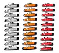 VIGORFLYRUN PARTS LTD Feux de Gabarit Latéraux LED, Indicateur de Position, 6 LED 3.8" Feux De Côté pour 12V Voiture Remorque Camion Lorry Caravan Bus - 30Pcs Rouge + Blanc + Jaune