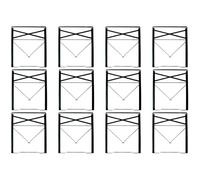 Vigormat Pieds de rechange pour table ensemble de brasserie en métal (12 pieds + kit noir))
