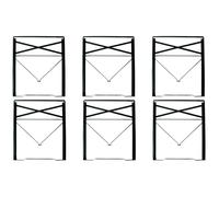 Vigormat Pieds de rechange pour table ensemble de brasserie en métal (6 pieds + kit noir))